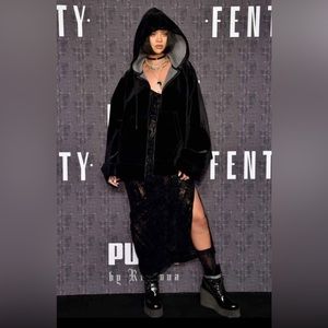 Brand New FENTI Rhianna Puma Wedged Black Boots 6.5